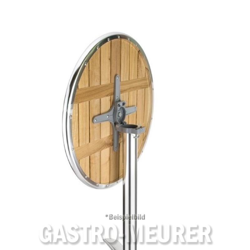 Bolero Bistrotisch rund klappbar 1 Bein 60 cm Eschenholz + Edelstahl