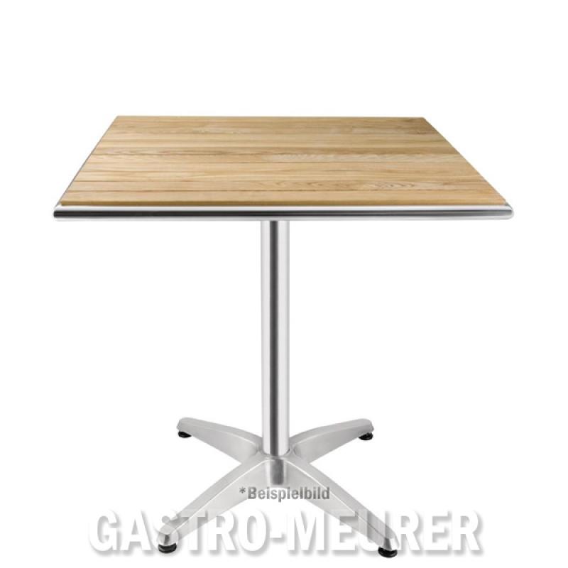 Bolero Bistrotisch quadratisch, 1 Bein, 70 cm, Eschenholz+Edelstahl