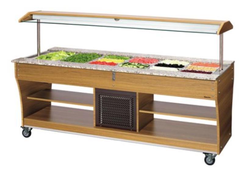 Bartscher Buffet-u. Salatwagen 6 x GN 1/1, versandkostenfrei