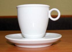 Kaffee-Obertasse 0,18 l + Untere, Porzellan 