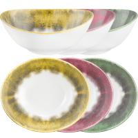 Schüssel Bowl oval 18,5 cm Seltmann Weiden 5414 MODERN LIFE Batik 001.774424 001.774442 001.774460 Kurkuma Hibiskus Matcha