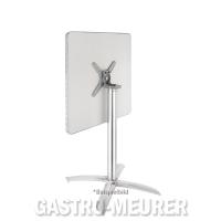 Mobile Preview: Bolero Bistrotisch quadratisch klappbar 1 Bein 60 cm Edelstahl