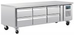 POLAR Unterbau-Kühltisch DA465, 6 Schubladen, versandkostenfrei