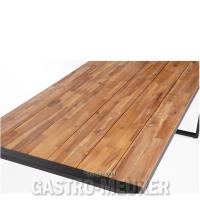 Mobile Preview: Bolero Tisch rechteckig 180 x 90 cm Stahl Akazienholz