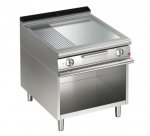 AFG Elektro-Grill+Bratplatte 10,8 kW glatt+gerillt chrom Standgerät Queen 700, versandkostenfrei