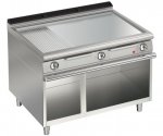 AFG Elektro-Grill+Bratplatte 16,2 kW glatt+gerillt chrom Standgerät Queen 700, versandkostenfrei