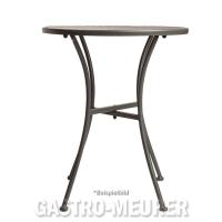 Mobile Preview: Bolero Bistrotisch rund 60 cm, Stahl, grau