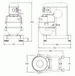 Mobile Preview: Hobart H800S Planetenrührmaschine Standmodell 80 Liter,