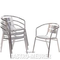 Mobile Preview: Bolero Bistrostühle stapelbar Aluminium