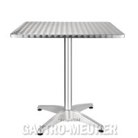 Bolero Bistrotisch quadratisch, 1 Bein, 60 cm, Edelstahl