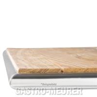 Mobile Preview: Bolero Bistrotisch quadratisch klappbar 1 Bein 60 cm Eschenholz + Edelstahl