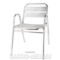 Bolero Bistrostühle stapelbar Aluminium, 4 Stück