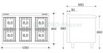 Mobile Preview: EKU Gasherd PowerBurner 6-flammig mit offenem Unterbau