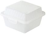 Mehrweg-Hamburger Box, 12,5 x 13 x 8 cm, weiß