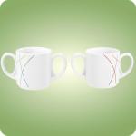 Mobile Preview: Community Green-​​ o. Red-​Line Kaffeebecher mit 2 Henkel 0,28 l Seltmann Weiden 001.744475 001.744516