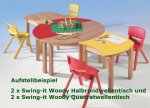 Mobile Preview: Quadratwellentisch "Swing-it Woody" 60 x 60 cm