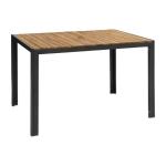 Bolero Tisch rechteckig 120 x 80 cm, Stahl, Akazienholz