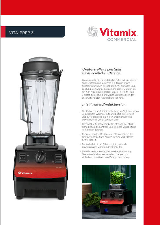 Vitamix Vita-Prep 3 inkl. 2,0 l Container mit Wet Blade