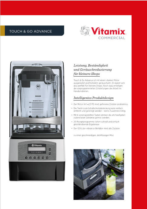 Vitamix Touch & Go Advance inkl. 0,9 l Advance Container