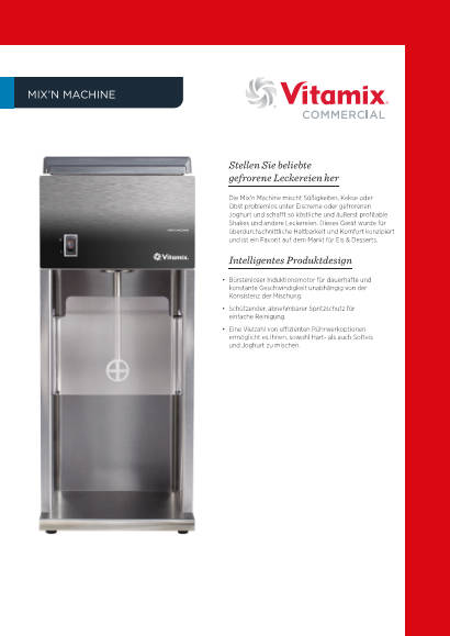 Vitamix Mix'n Machine mit Permanent Soft Ice Cream Agitator